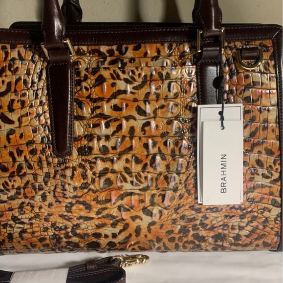 BRAHMIN BERGAMOT COLLECTION SMALL FINLEY SATCHEL BAG - Picture 2 of 10